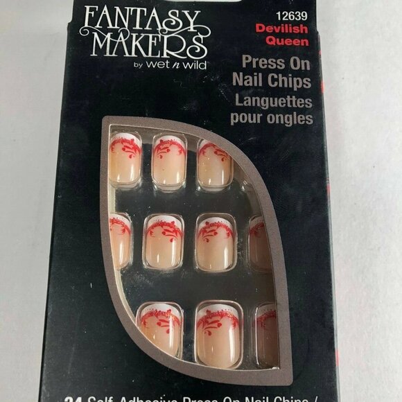 Fantasy Makers Press On Nails, Devilish Queen (12639), 24 Self-Adhesive Chips - Picture 1 of 2